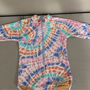 Crewcuts Colorful Tie-Dye Kids Rashguard size 12